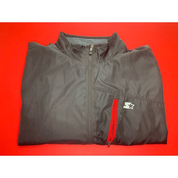Authentic STARTER Jacket Black/Red Size : LARGE - Picture 2 of 8